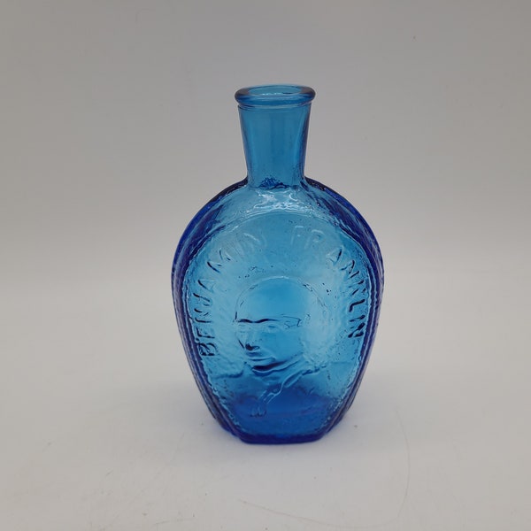 Vintage Benjamin Franklin Blaue Flasche 7 1/2"