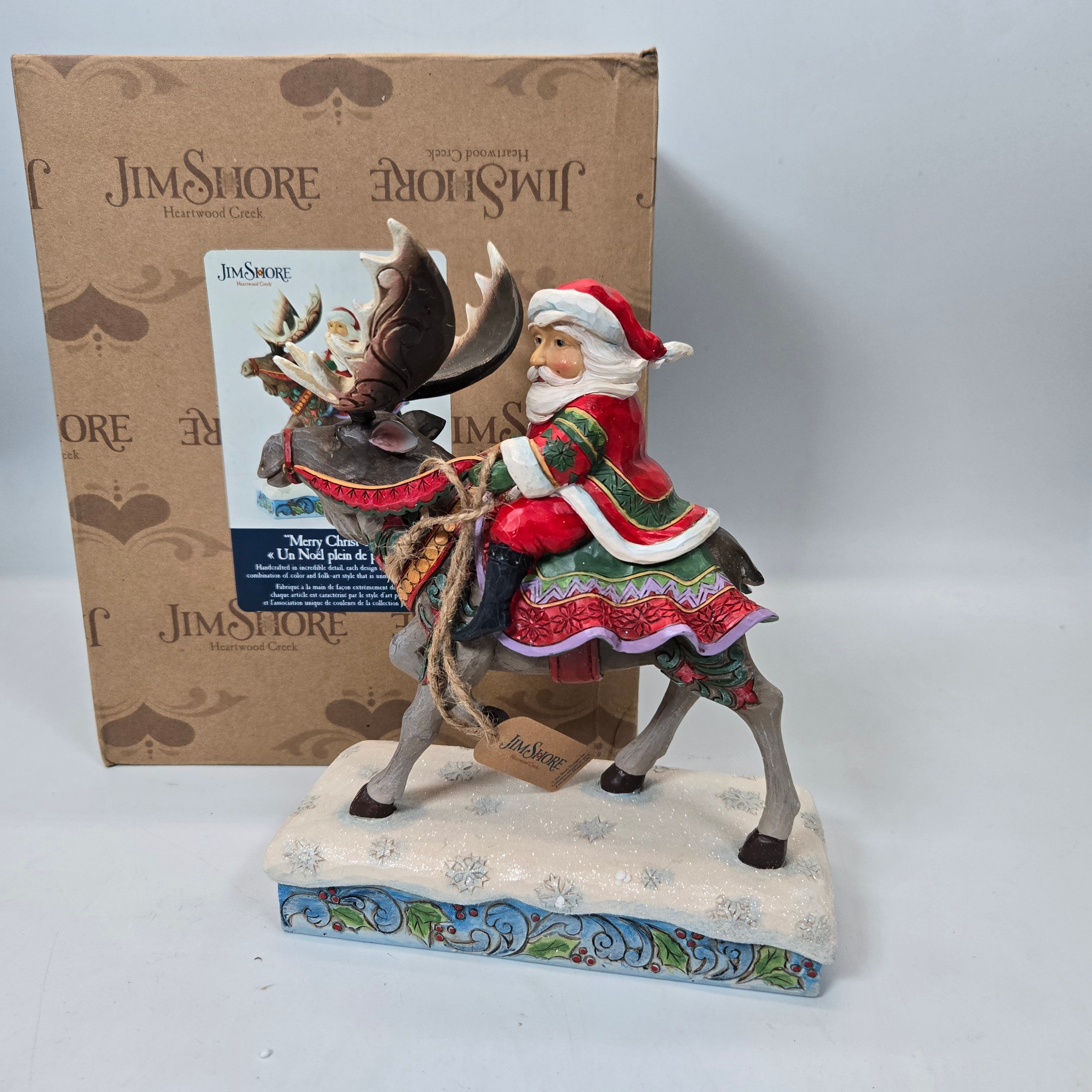 Heartwood Creek Jim Shore 6004133 Merry Christmas Santa Riding