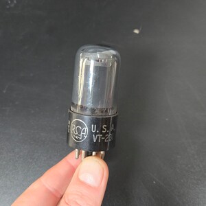 Early RCA smoked glass black plate 6SN7T VT-231 tube