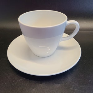 Centura by Corning all white Tea cup and saucer