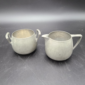 Insico pewter Sugar and creamer set