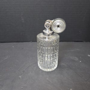 フランス　アンティーク　マルセルフランク　特許　香水瓶　アトマイザー Rare MARCEL FRANCK Black Glass Enamel Parrot Perfume Spray