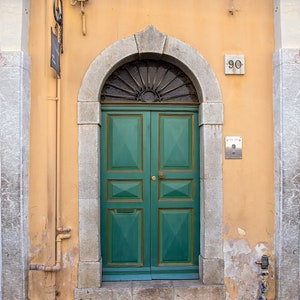 Rustic Door Print, Travel Photo, Old Village Architecture, Home, Office Decor, Wall Art, Door Photography, Digital Download, Green Door