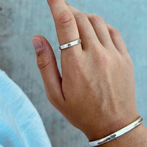 Hammered Sterling Silver Stacker Ring