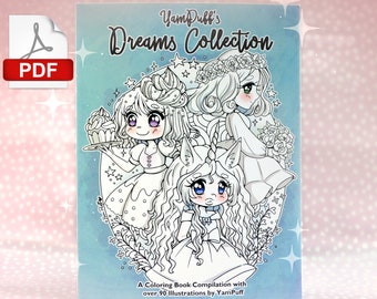 YamPuff's Dreams Collection: Chibi Coloring Book (Digital Download)