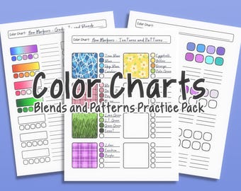 Color Chart Practice Pack: Blending & Swatching Templates (Printable PNGs)