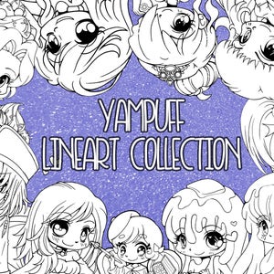 YamPuff Lineart Collection - 150+ Linearts - Instant Digital Download