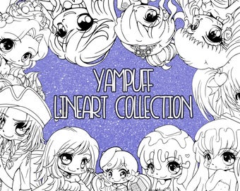 YamPuff Lineart Collection - 150+ Linearts - Instant Digital Download