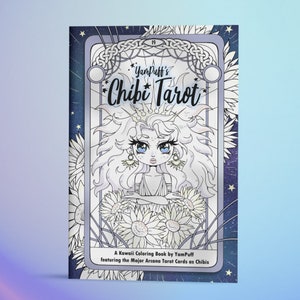 Tarot Chibi de YamPuff: un libro digital para colorear de los Arcanos Mayores - Descarga digital instantánea - 22 ilustraciones para colorear