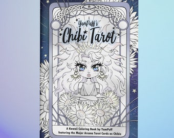 YamPuff's Chibi Tarot Coloring eBook: Major Arcana (Digital Download)