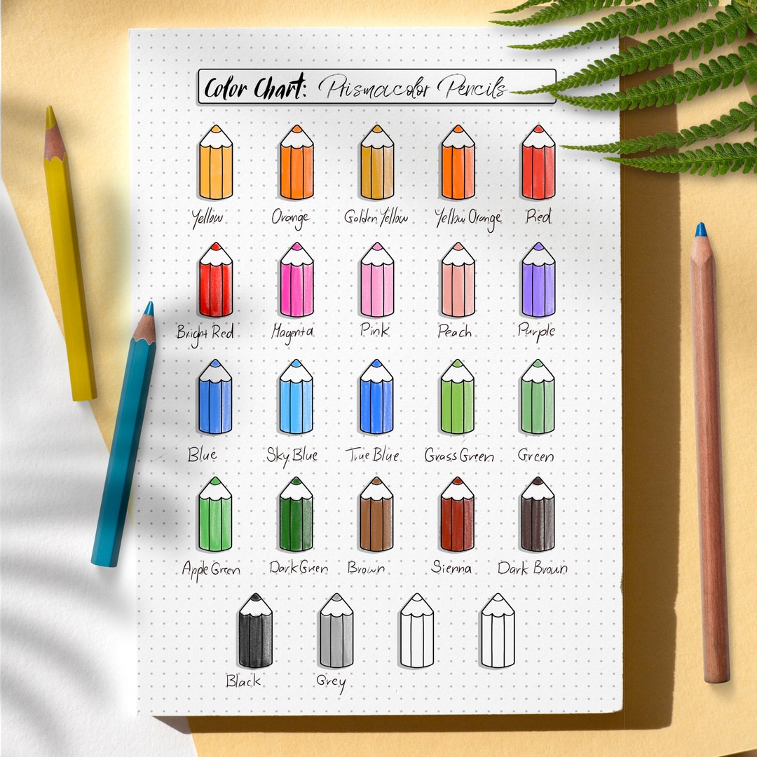 Artist Color Swatch Charts Coloring Pencils Markers Crayons Digital