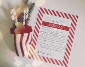 Christmas Elf Arrival Hello Letter First Night Version 1 Thanksgiving Printable - Vintage Typewriter - INSTANT Downloadable Printable PDF