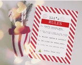 Christmas Elf Rules to Follow Printable Letter Elf Touched, Santa Letter - Vintage Typewriter Style - Instant Downloadable Printable PDF