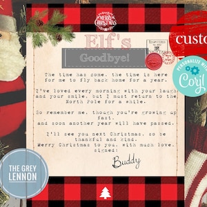 Editable Christmas Elfs Goodbye Letter PERSONALIZE for YOUR Child ...