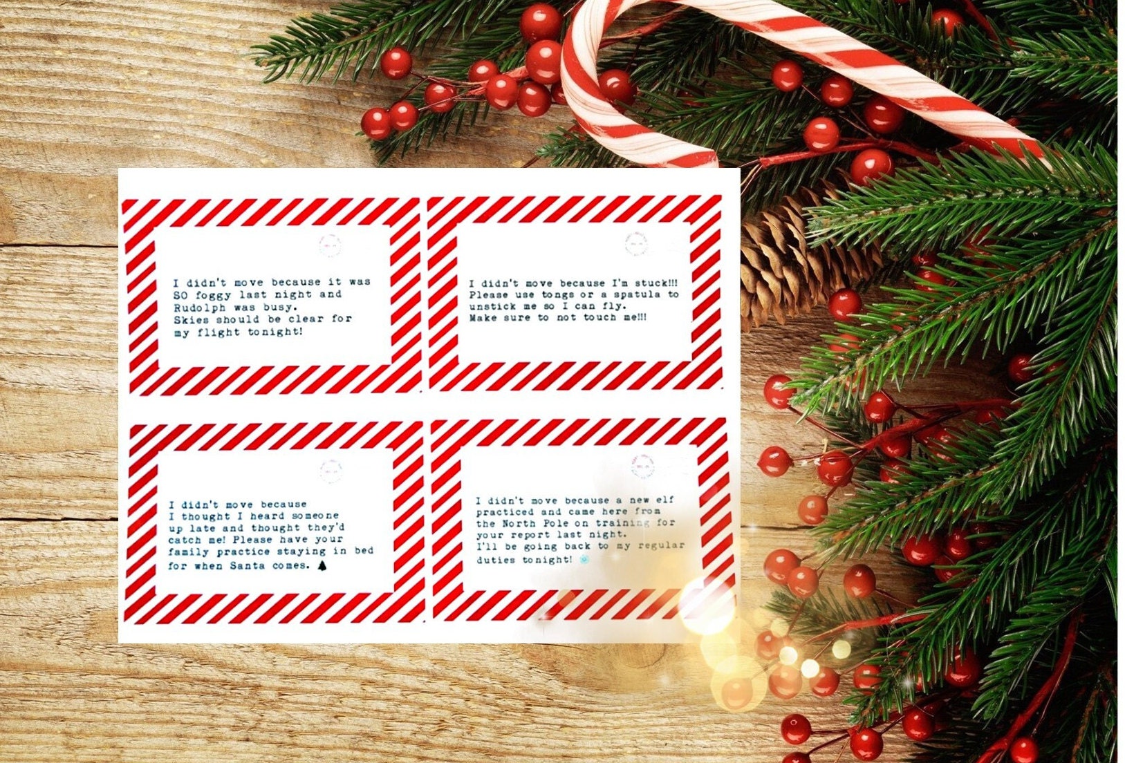 Elf FORGOT to Move Cards Be Prepared 4 Reasons the Christmas - Etsy