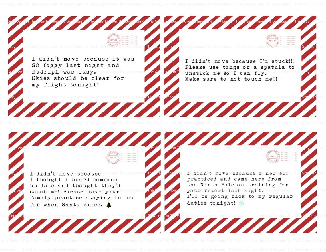 Elf FORGOT to Move Cards Be Prepared 4 Reasons the Christmas - Etsy