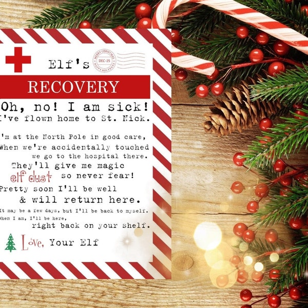 Non-Editable Christmas Elf Recovery Letter if Touched and Lost Magic Printable - INSTANT Downloadable Printable PDF!