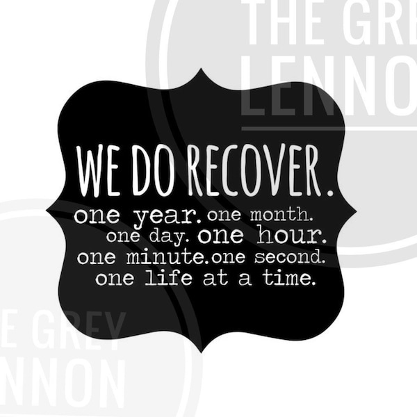 We Do Recover Svg - Etsy Canada