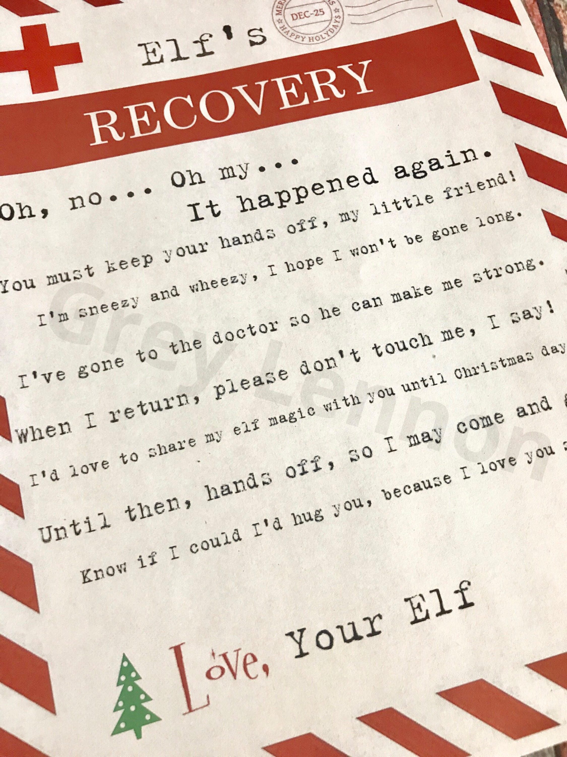 NonEditable Easy Elf Touched SECOND Time Christmas Elf Etsy