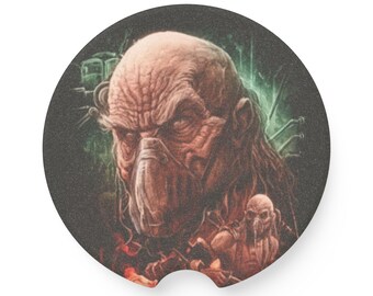 Dessous de voiture visage de troll ancien | créature fantastique, art grunge sombre