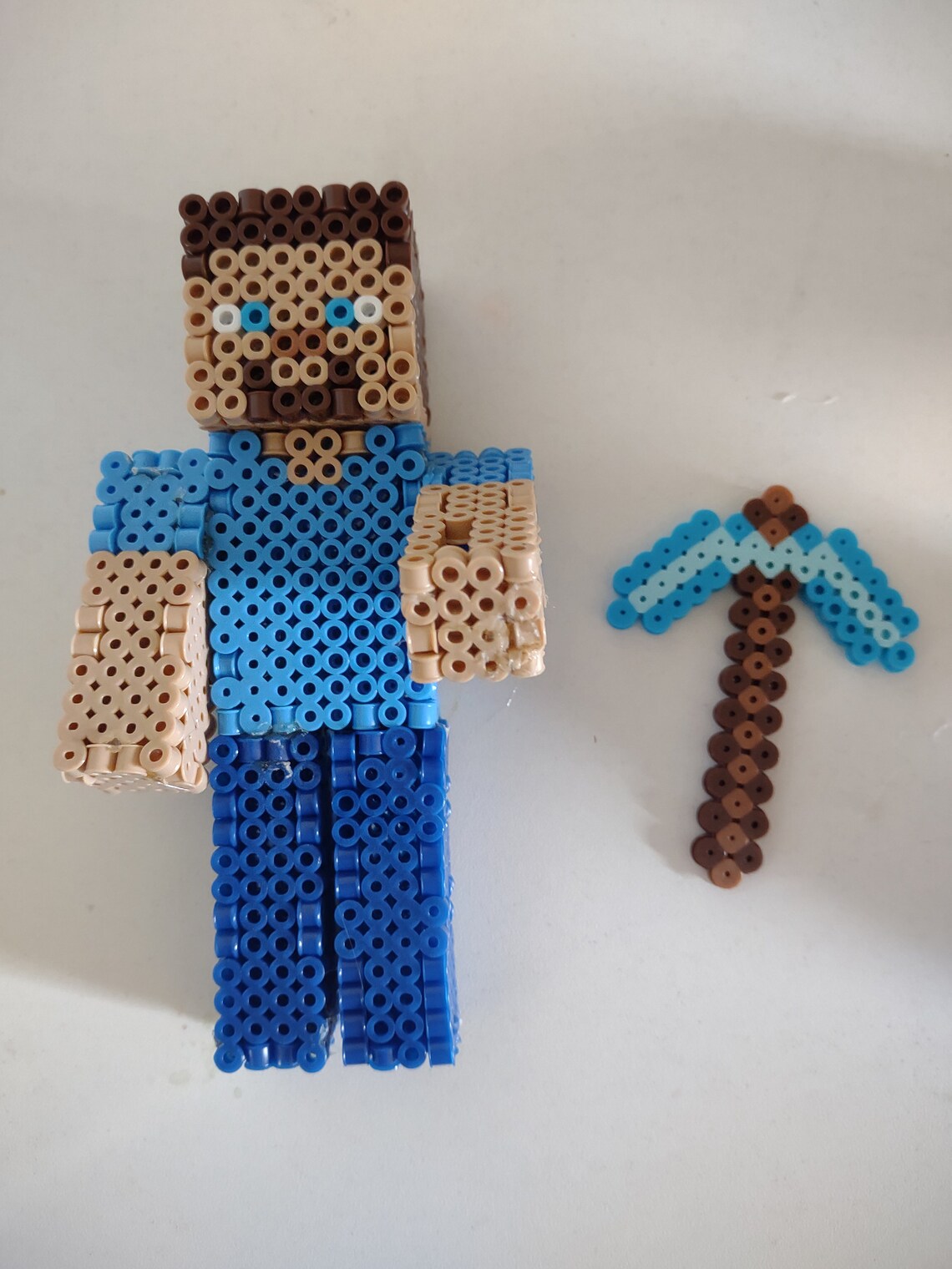 Minecraft Perler Bead Pattern, Steve Design, DIY PDF Craft, Pixel Art ...