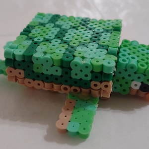 Minecraft Perler Bead Pattern, sea turtle Design, DIY PDF Craft, Pixel Art Guide