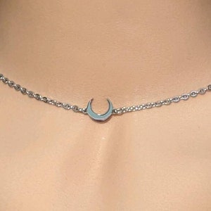 Day Collar * Crescent Moon * Locking Options * 24/7 Wear