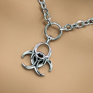 Day Collar * O Ring w/ Biohazard Symbol * Locking Options * 24/7 Wear
