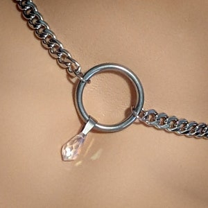 Day Collar * O Ring w/ AB Crystal *  Locking Options * 24/7 Wear