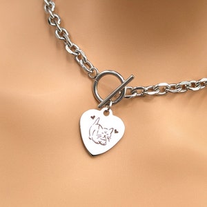 Day Collar * O Ring w/ Engraved Heart * Kitten Charm