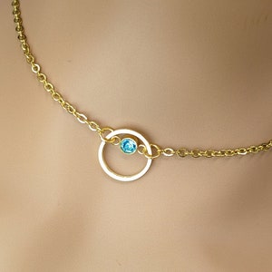 Day Collar * Gold O Ring w/ Color Options * Locking Options * 24/7 Wear
