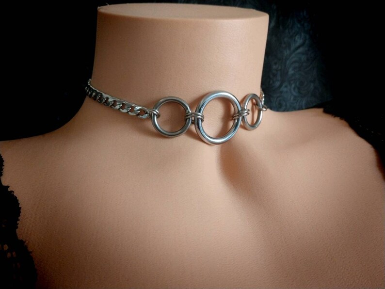 O Ring Day Collar BDSM Choker Locking Options 24/7 Wear Etsy
