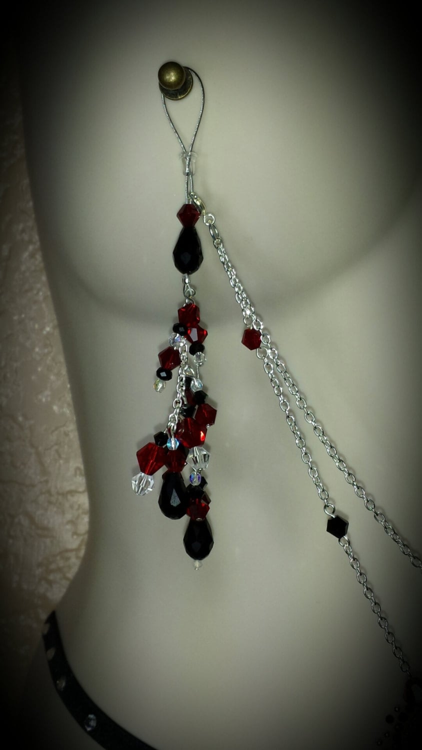 Nipple Jewelry Nonpierced Sexy Body Chains Red Black and Etsy