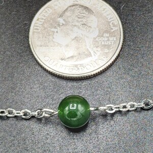 Day Collar Natural Jade Bead Locking Options 24/7 Wear image 2