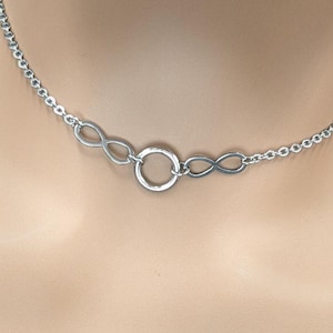 Day Collar * O Ring with Infinity Charms * Locking Options
