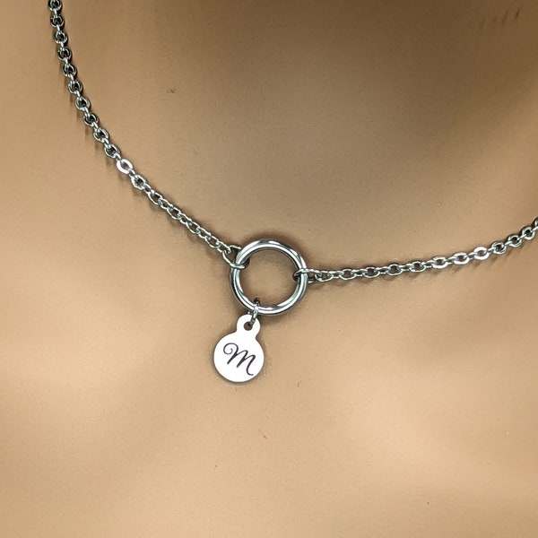 Day Collar * O Ring w/ Initials * Locking Options * 24/7 Wear