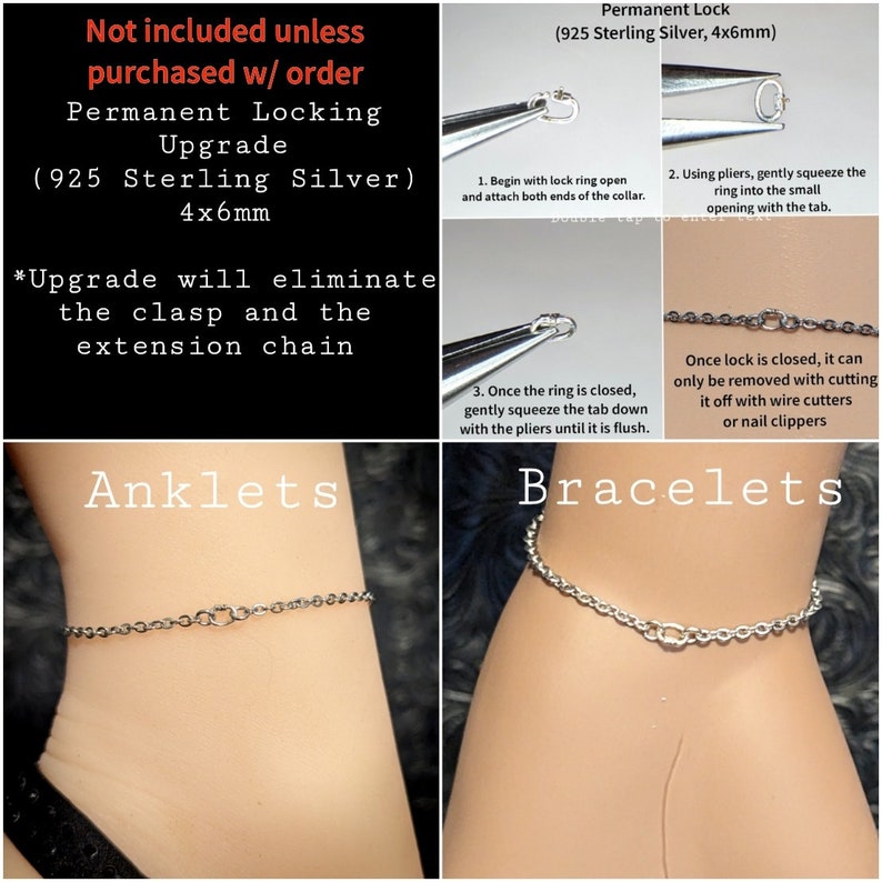 Sexy 100% Stainless Steel Om Symbol Anklet / Bracelet Custom Body Jewelry Discreet Day Collar Yoga Meditation Tranquility image 9