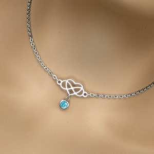 Day Collar Infinity Heart w/ Color Options Locking Options 24/7 Wear image 4