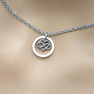 Infinity Heart Charm O Ring Day Collar with Discreet Locking Options