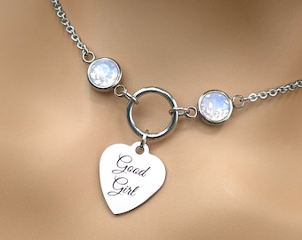 Day Collar * O Ring * Color Options * Engraved Heart w/ Good Girl * Locking Options * 24/7 Wear