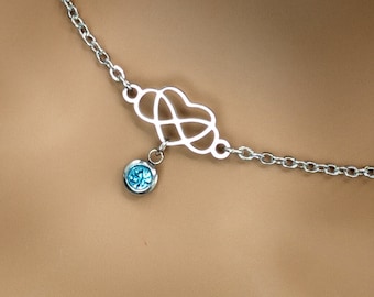 Tageshalsband * Infinity Heart mit Farboptionen * Verschlussoptionen * 24/7 Wear