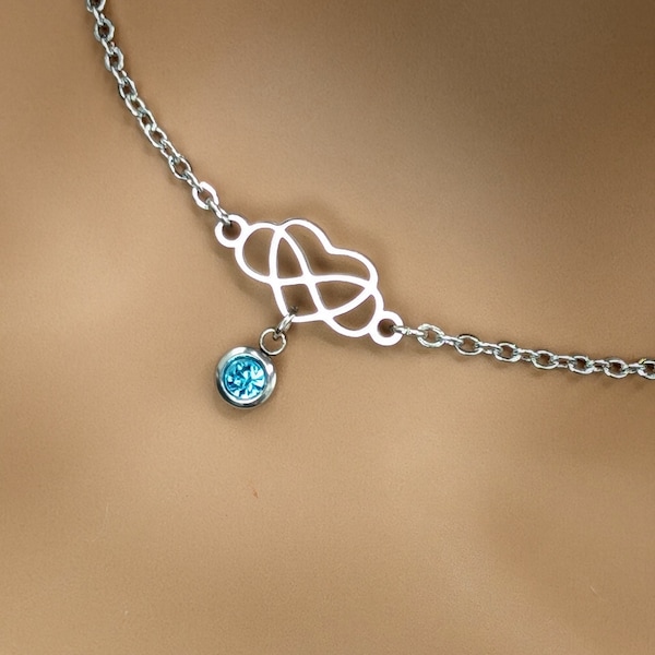 Day Collar * Infinity Heart w/ Color Options * Locking Options * 24/7 Wear