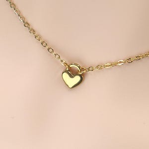 Day Collar * Gold Heart * Locking Options