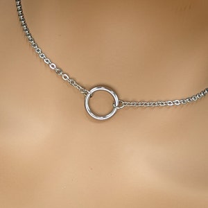 Discreet Day Collar * O Ring Choker * Locking Options * 24/7 Wear