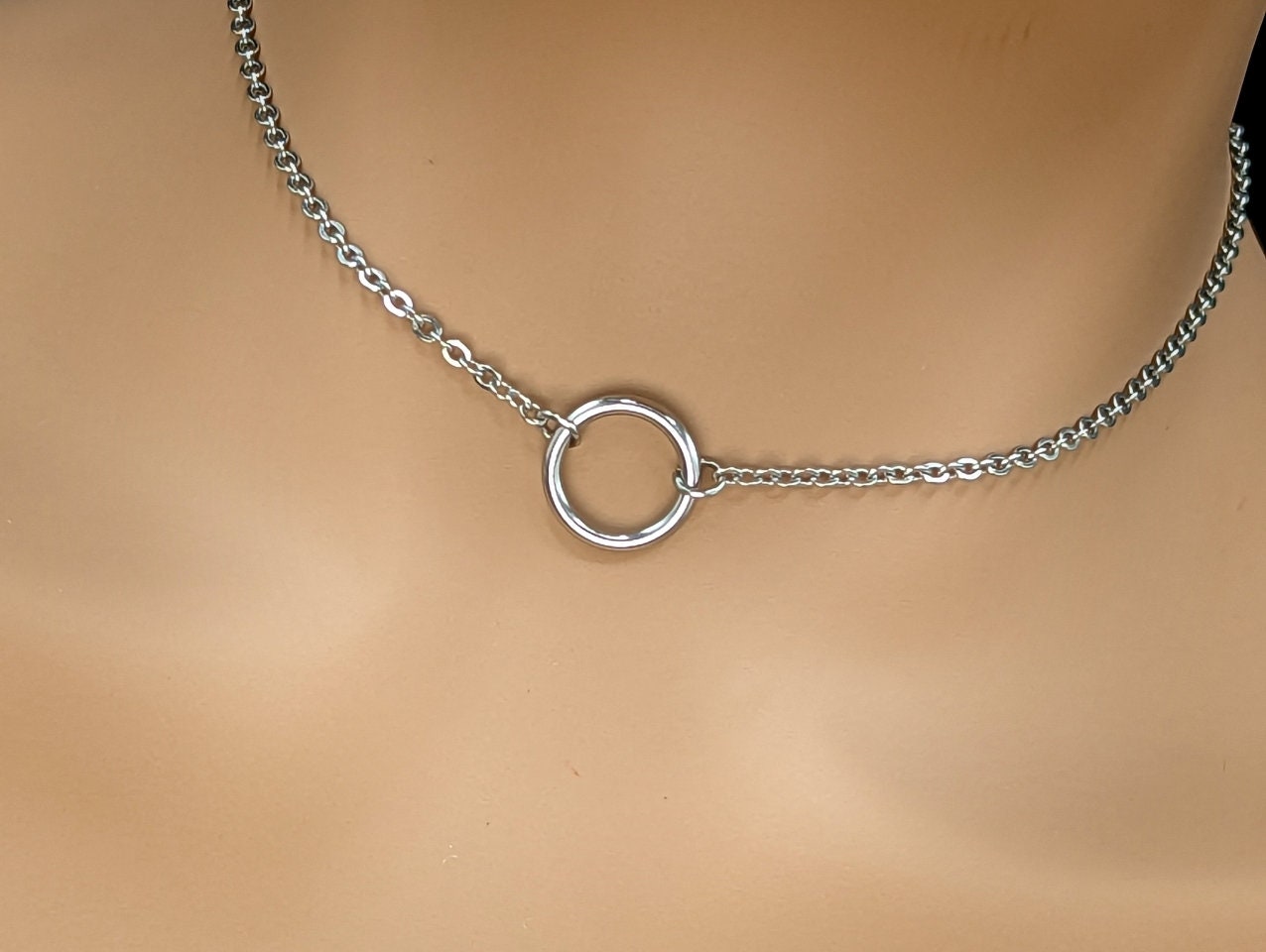Discreet Day Collar * O Ring Choker * Locking Options * 24/7 Wear