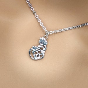 Collar de día * Colgante de gatito con nudo celta * Opciones de cierre * Uso 24 horas al día, 7 días a la semana
