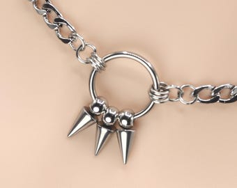 Day Collar * O Ring w/ Spikes * Locking Options * 24/7 Wear