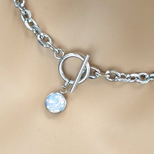 Submissive Choker with Toggle Clasp - Discreet Day Collar with Color Options