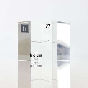 Iridium Element Cube Metal Periodic Table Rare ELEMENT sample acrylic gift Science display educational STEM