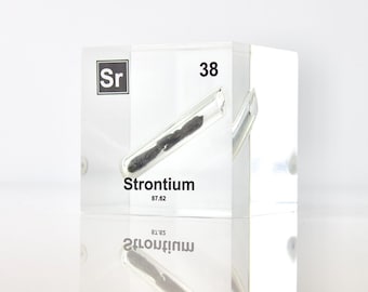 Strontium Element STEM Decoration Educational display for Teachers and PhD Graduation Gift Ideas 99.995% Pure Strontium Science Memorabilia